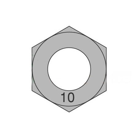 Newport Fasteners Hex Nut, M42-4.5, Steel, Class 10, Plain, 15 PK NB300074B-15